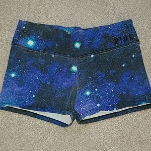 Victoria's Secret PINK Blue Galaxy Booty Shorts - SIZE SMALL - USED